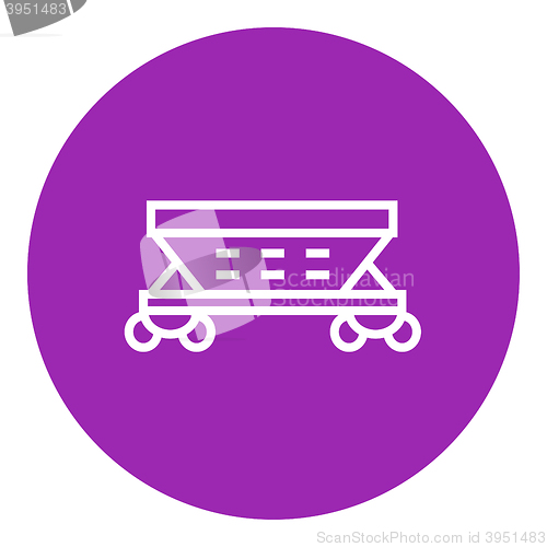 Image of Cargo wagon line icon.