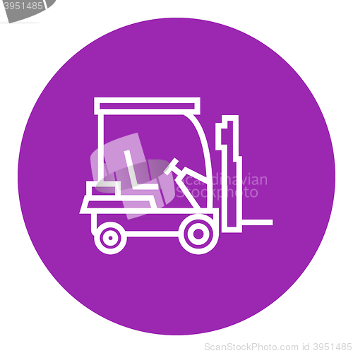 Image of Forklift line icon.