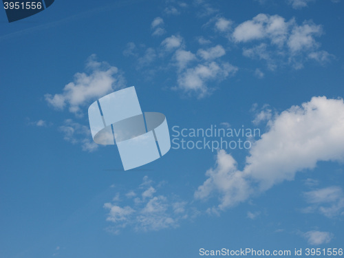 Image of Blue sky with clouds background