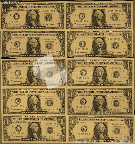 Image of Dollar notes 1 Dollar - vintage