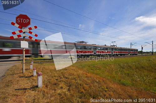 Image of Passenger train in motion