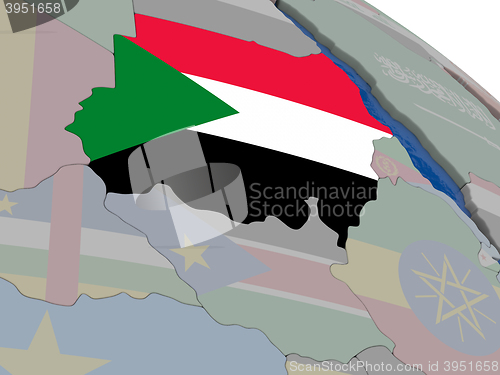 Image of Sudan with flag