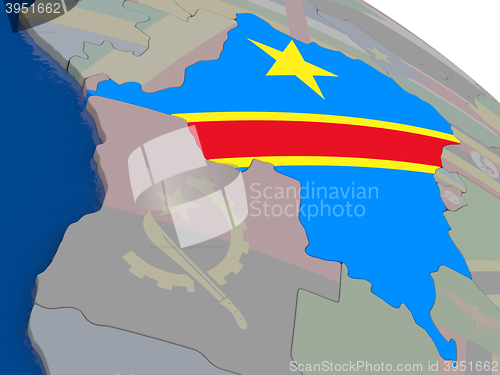 Image of Democratic Republic of Congo with flag