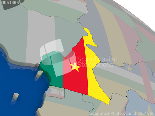 Image of Cameroon with flag