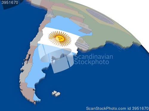 Image of Argentina with flag