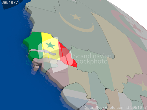 Image of Senegal with flag