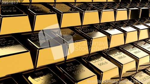 Image of Golden bars background