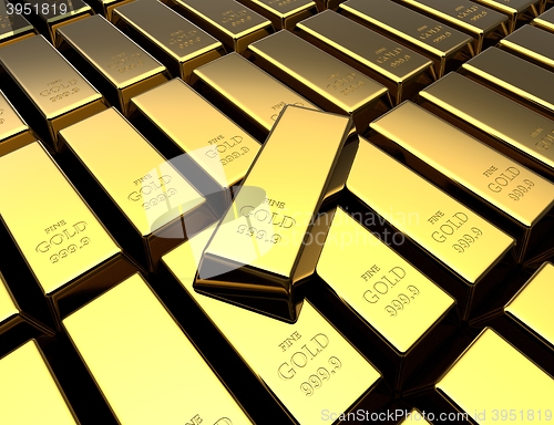 Image of Golden bars background