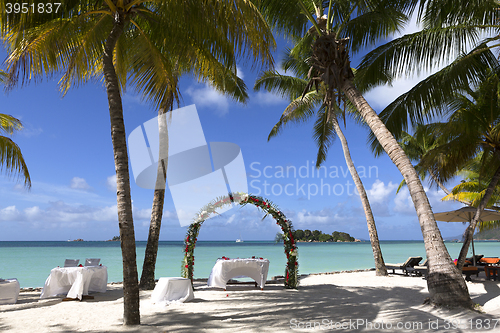 Image of Wedding decoration at Praslin island, Seychelles