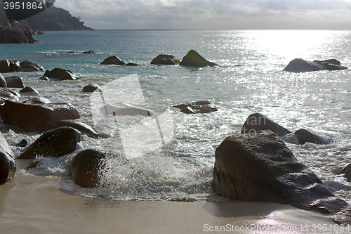 Image of Rough waves at Anse Lazio, Praslin island, Seychelles