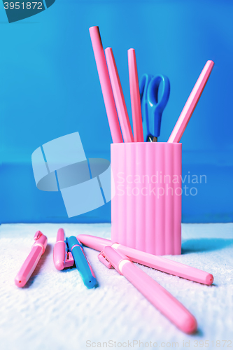 Image of Pink and blue stationery set