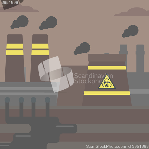 Image of Background of nuclear power plant.