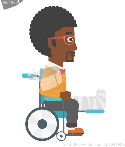 Image of Patient sitting in wheelchair.