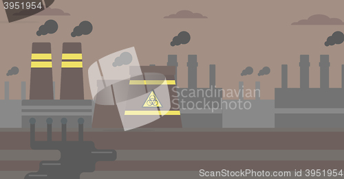 Image of Background of nuclear power plant.