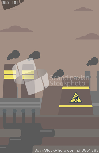 Image of Background of nuclear power plant.