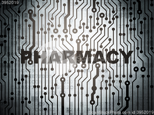 Image of Health concept: circuit board with Pharmacy