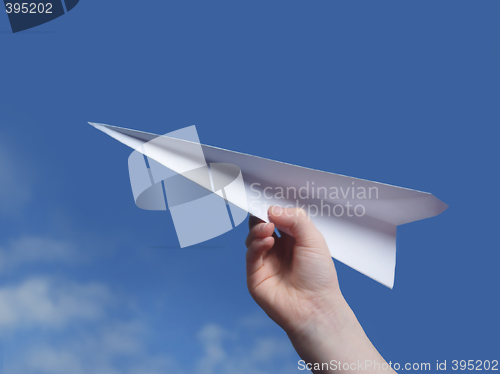 Image of throwing a paper plane..