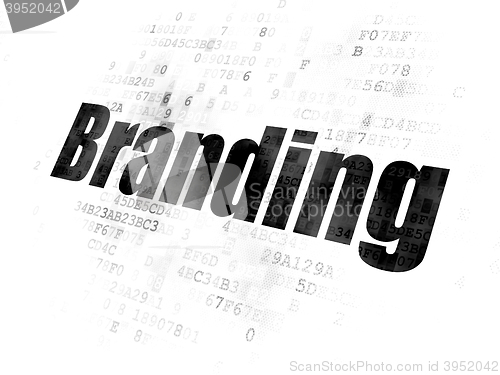 Image of Marketing concept: Branding on Digital background