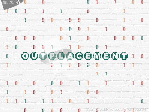 Image of Business concept: Outplacement on wall background