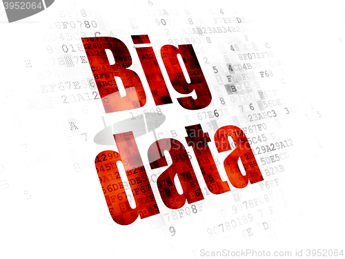 Image of Data concept: Big Data on Digital background