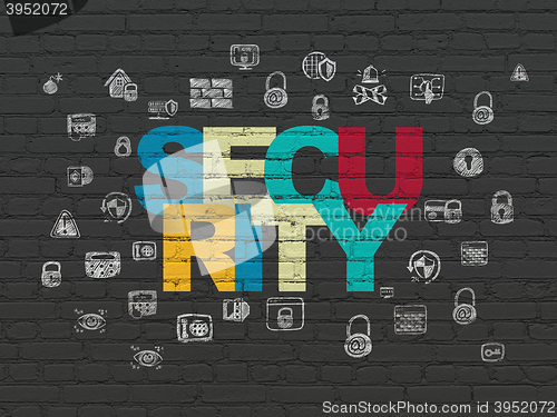 Image of Protection concept: Security on wall background