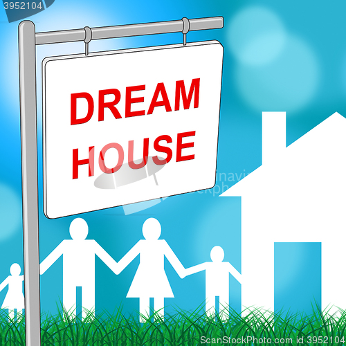 Image of Dream House Represents Property Message And Wish