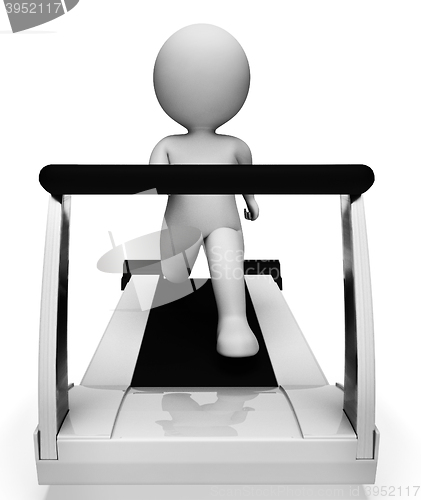 Image of Gym Running Shows Getting Fit And Exercised 3d Rendering