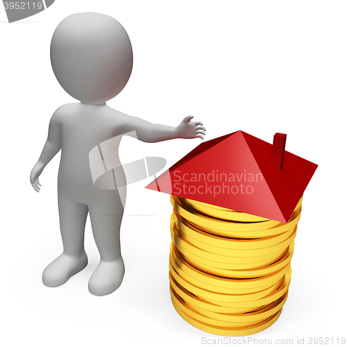 Image of Money Mortgage Means Home Finances And Accounting 3d Rendering