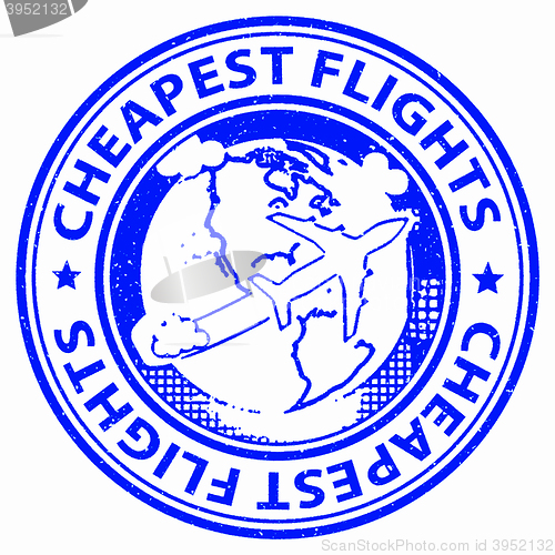 Image of Cheapest Flights Indicates Low Cost And Aeroplane