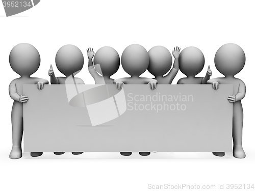 Image of Blank Sign Shows Text Space And Illustration 3d Rendering