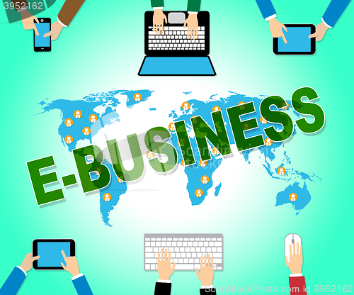 Image of Ebusiness Online Indicates Web Site And Commercial