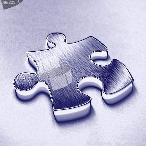 Image of Blue jigsaw piece