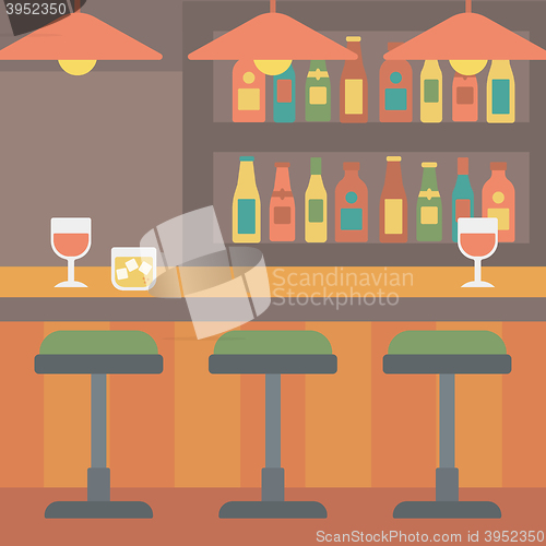 Image of Background of bar counter.