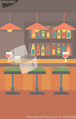 Image of Background of bar counter.