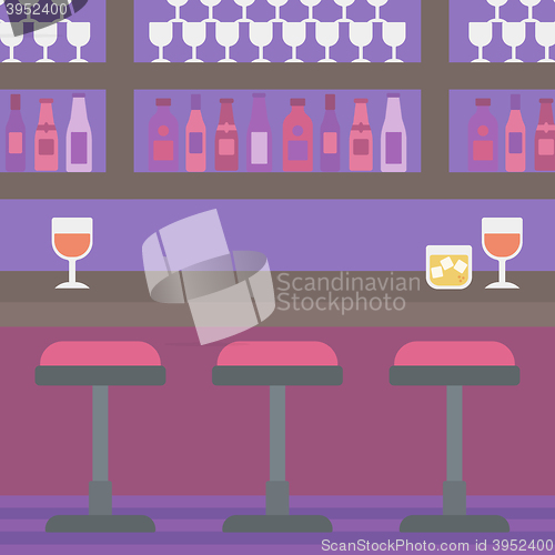 Image of Background of bar counter.