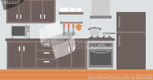 Image of Background of kitchen with appliances.