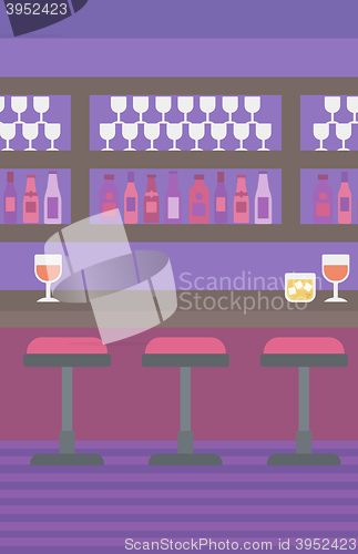 Image of Background of bar counter.