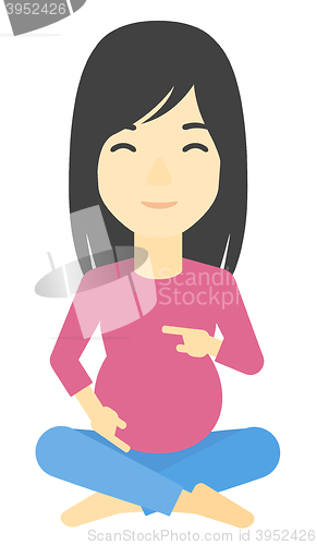 Image of Pregnant woman sitting.