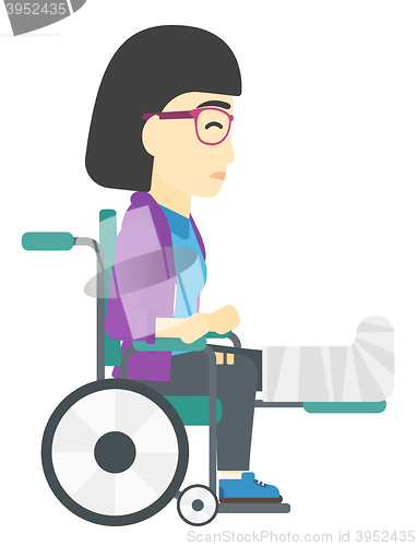 Image of Patient sitting in wheelchair.