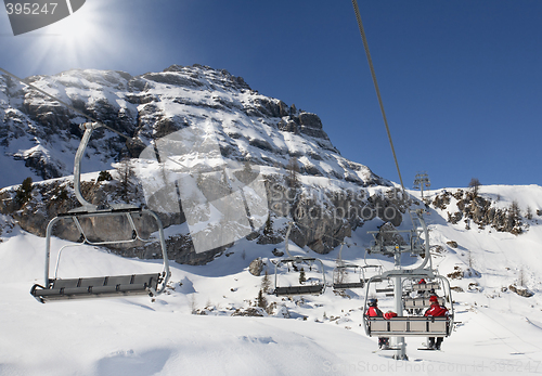 Image of Skilifts in the mountains in Dolomiti