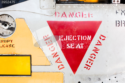 Image of Close-up of an vintage war airplane