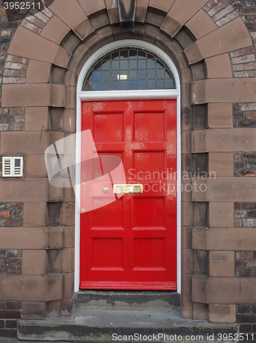 Image of Red British door