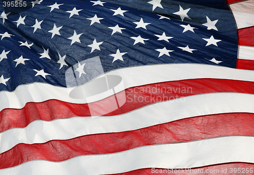 Image of American flag in the wind