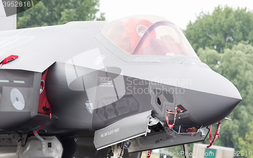 Image of LEEUWARDEN, NETHERLANDS - JUNE 11, 2016: Close-up of the new F-3