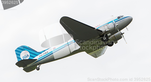 Image of LEEUWARDEN, THE NETHERLANDS - JUNE 11, 2016: Dakota (DC-3) PH-PB