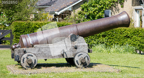 Image of Old canon on the grass