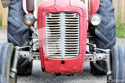 Image of Old tractor face