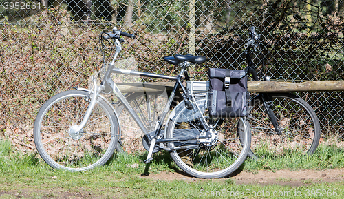 Image of Electric bicycle, modern bike mostly used by seniors