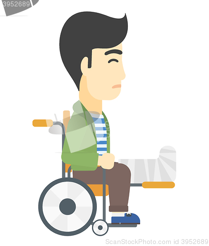 Image of Patient sitting in wheelchair.