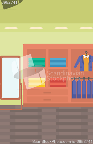 Image of Background of clothes store.